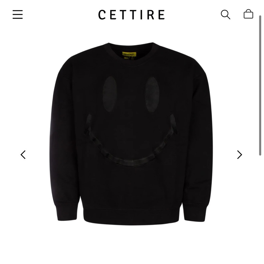 NWT MARKET Smiley Oversized Crewneck Sweatshirt